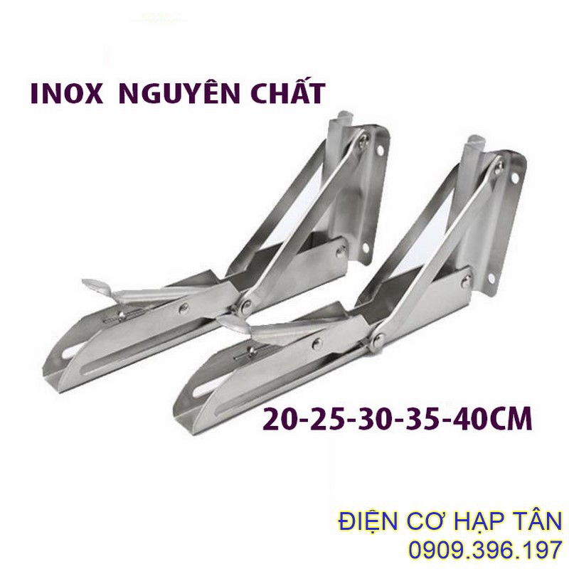 Bản lề gấp thông minh INOX  20, 25, 30, 40CM -bộ 2 cái, chụi lực 80kg