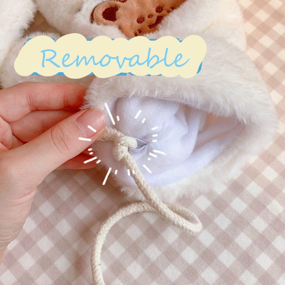 Găng Tay Nữ 2 Ngón Có In Chữ Và Hình Thỏ Dễ Thương