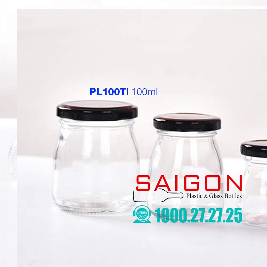 10 Hũ Thủy Tinh Nắp Vặn 100ml | 200ml