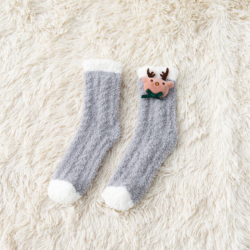 Tmdbyx Đôi tất chân bông mềm mại thời trang cho nữ