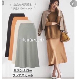 Chân váy lụa Uniqlo tag Nhật