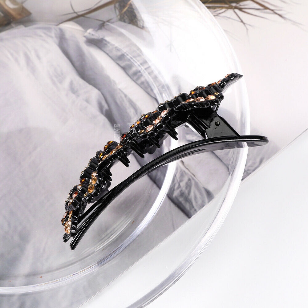 Kẹp tóc hình hoa đính đá thời trang thanh lịch cho nữ