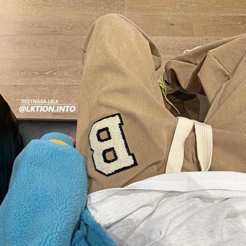 Quần Suông Tăm Ống Rộng Rút Dây Bản To Logo Chữ B Phong Cách Thời Trang Hàn Quốc(Hàng Sẵn)