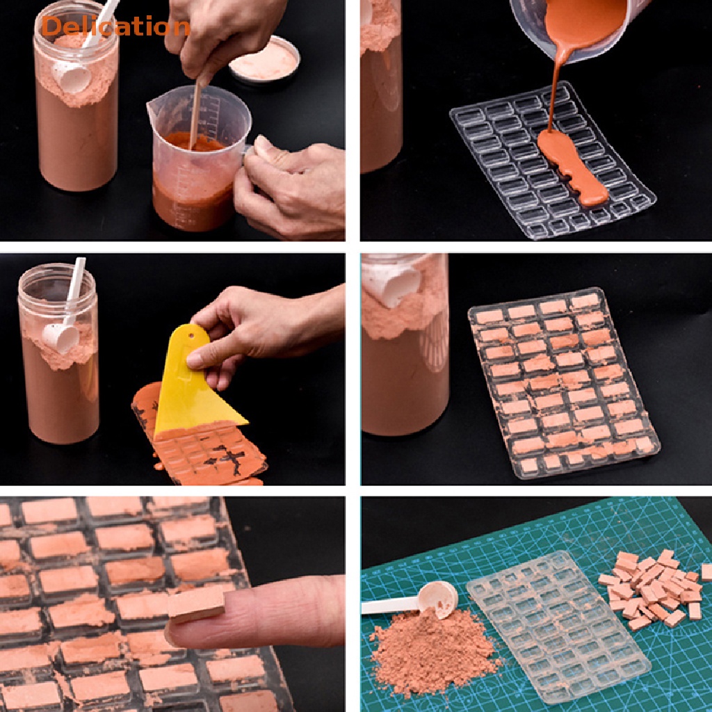 1 Khuôn Silicone Làm Gạch Lát Mini Trang Trí Nhà Cửa DIY
