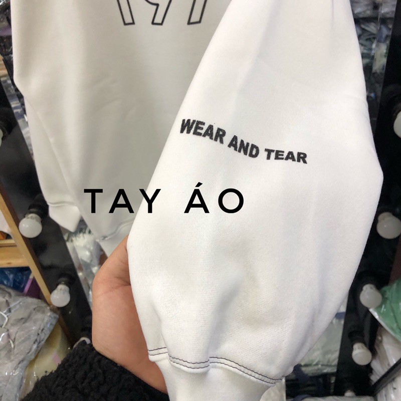 Áo sweater nữ nam dài tay in1979 from rộng unisex dưới 80kg - Áo nỉ cotton in1979 tay in wear and tran | BigBuy360 - bigbuy360.vn