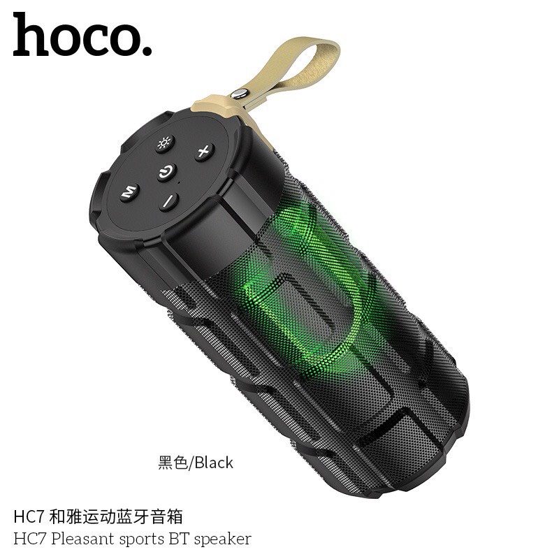 ✅Loa Bluetooth HOCO HC7 âm thanh to rõ V5.0 Có đèn Led hỗ trợ thẻ nhớ TF, Cổng AUX 3.5 có móc treo thiết kế nhỏ gọn