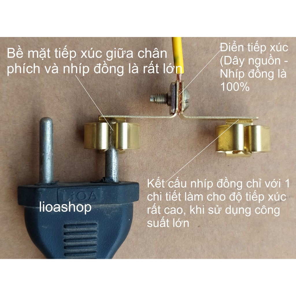 Ổ ĐƠN 2 CHẤU  CHỮ NHẬT LiOA.