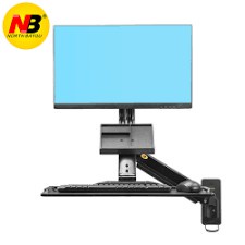 Giá Treo Máy Tính Treo Tường Có Khay Đở Bàn Phím -  MB32 - [ Phù Hợp MH 22&quot; - 32&quot; ] - [ Hàng Chính Hãng Model 2021 ]