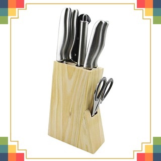 Bộ dao làm bếp 8 món thép không rỉ đế gỗ