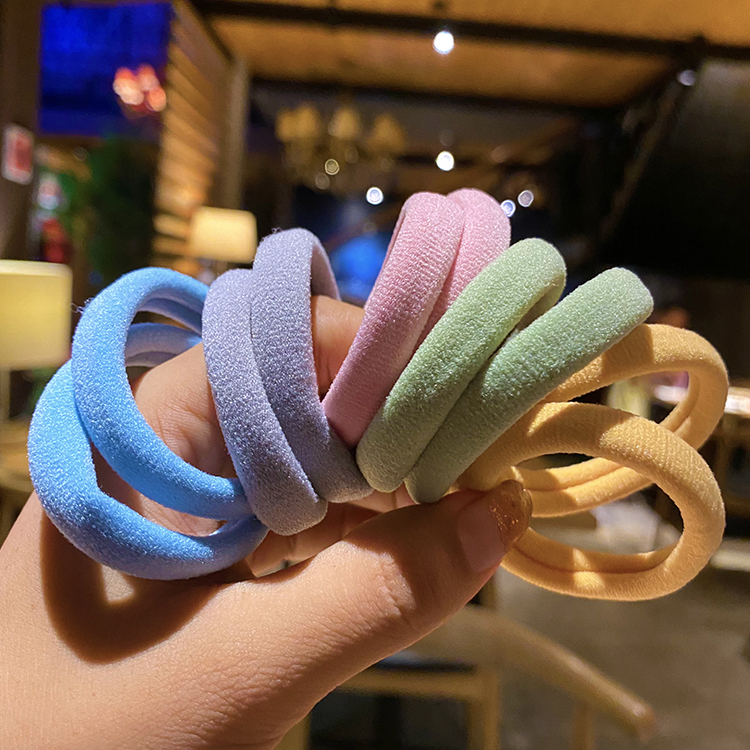 Set 10 / 50 Dây Buộc Tóc Co Giãn Nhiều Màu Thời Trang Cho Nữ