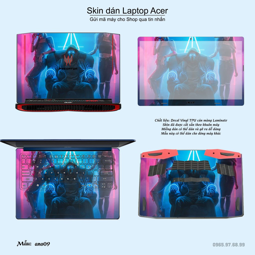 Skin dán Laptop Acer in hình Anonymous _nhiều mẫu 2 (inbox mã máy cho Shop)
