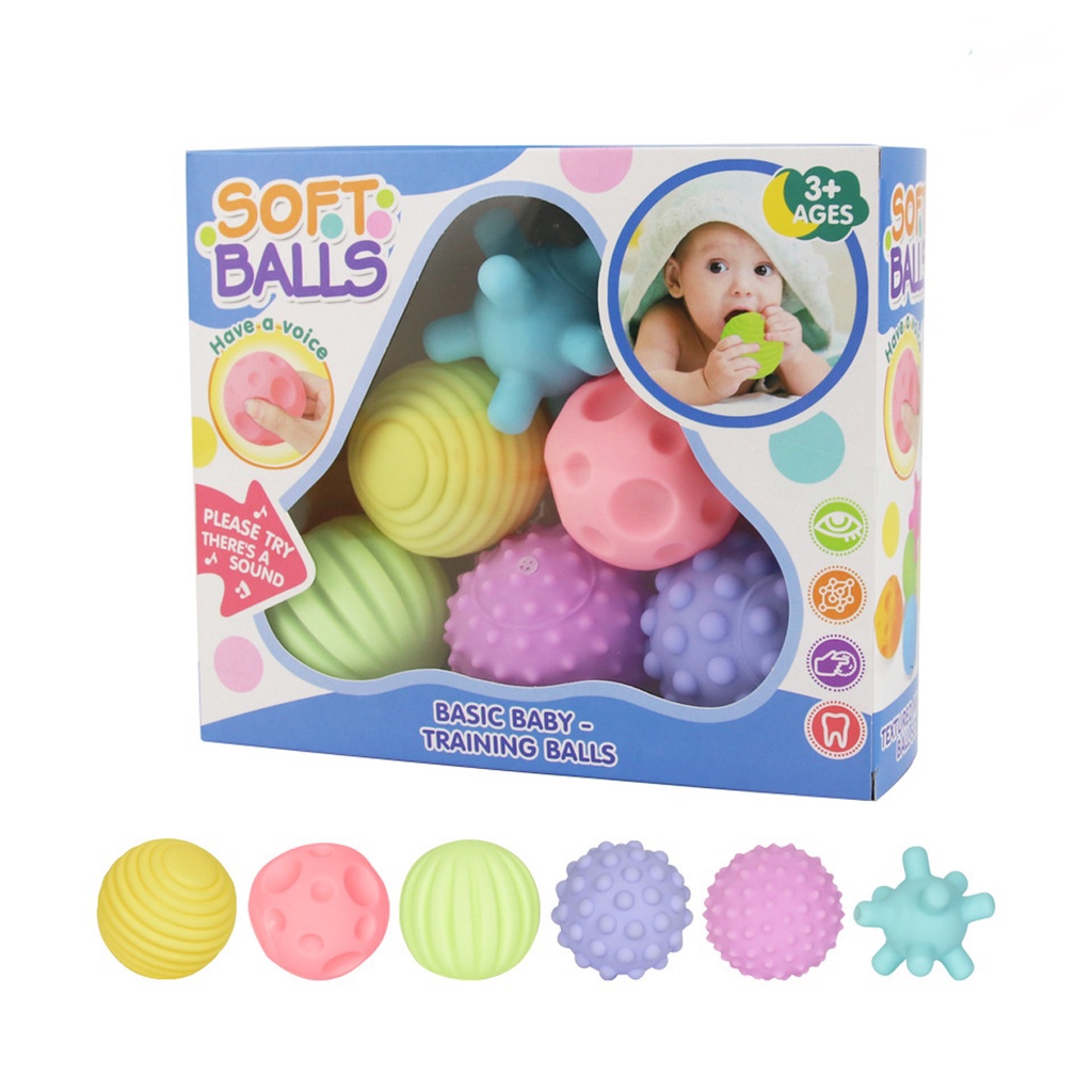 Bóng cho bé chơi, bóng xúc giác giúp phát triển xúc giác, thị giác, thính giác cho bé - Popapu Store