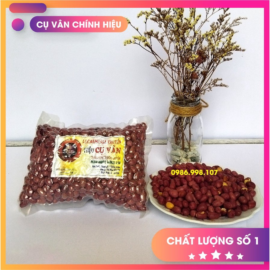 Lạc Rang Húng Lìu Cụ Vân 500g - Đặc Sản Hà Nội - Lạc Đỏ, To, Đều, Chắc - Món Ăn Vặt Tốt Cho Sức Khỏe