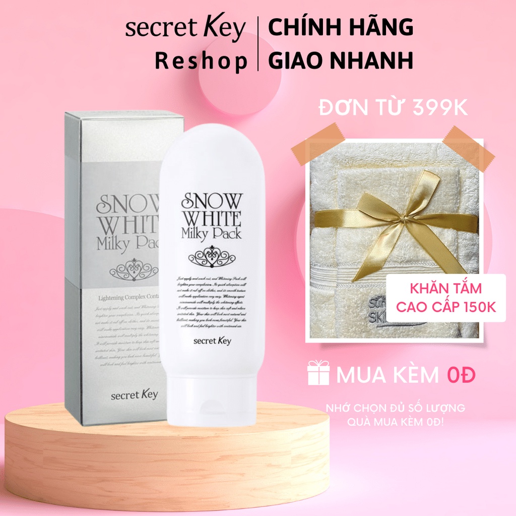 Kem dưỡng trắng toàn thân Secret Key Snow White Milky Pack (200ml)