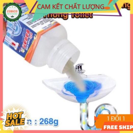 Bột thông tắc cống bồn cầu thần thánh siêu gói thuốc cho đường ống rửa bát dầu mỡ bể phốt nghẹt cực mạnh