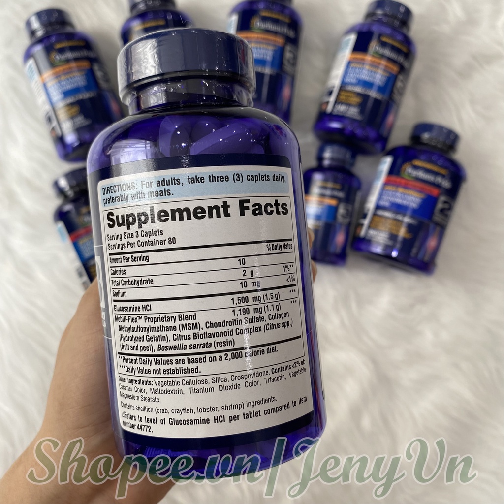 Viên Uống Hỗ Trợ Xương Khớp Glucosamine Chondroitin MSM Puritan's Pride
