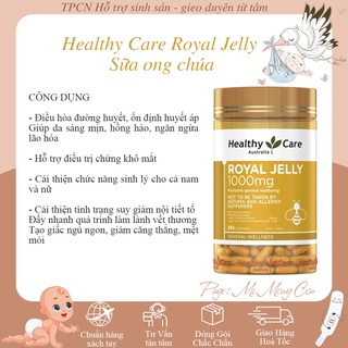 Healthy Care Royal Jelly Sữa ong chúa hiệu Healthy Care 1000mg 365 viên