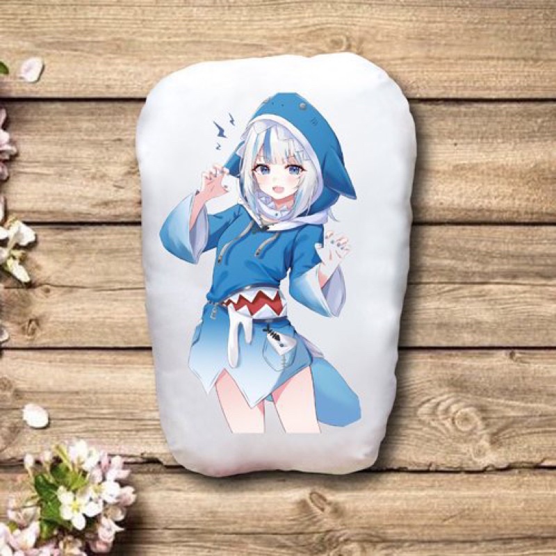 Gấu ôm gawr gure 2 mặt ảnh 22-50cm/ Gối ôm ngủ vtuber gawr gure