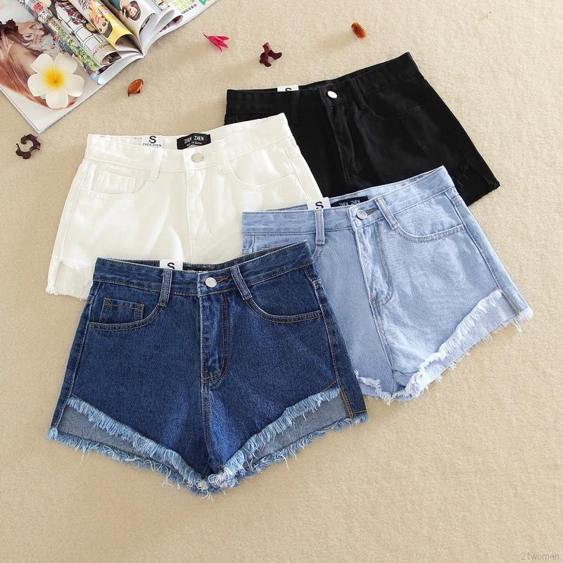Quần short Jean nữ lưng cao thích hợp cho mùa hè | BigBuy360 - bigbuy360.vn
