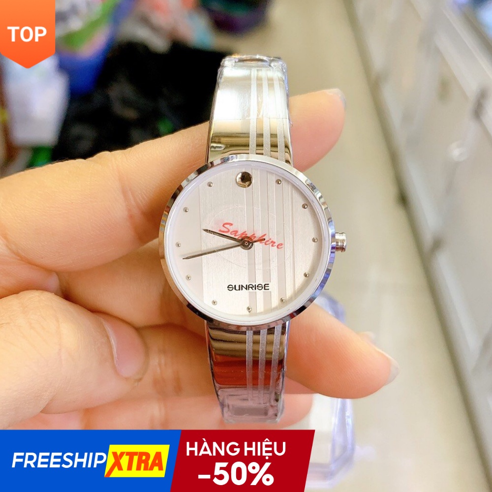 Đồng Hồ Sunrise Nữ Chính Hãng Uy Tín - Kính Sapphire chống xước và chống nước - 9925SA