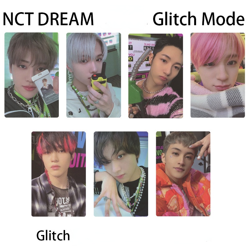 Bộ Thẻ Ảnh Kèm Chữ Kí Nhóm Nhạc Kpop NCT DREAM Glitch