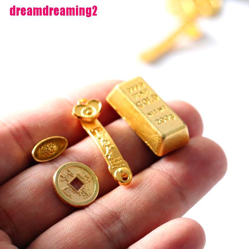 Mô Hình Gạch Vàng Mini Tỉ Lệ 1: 12 Trang Trí Nhà Búp Bê