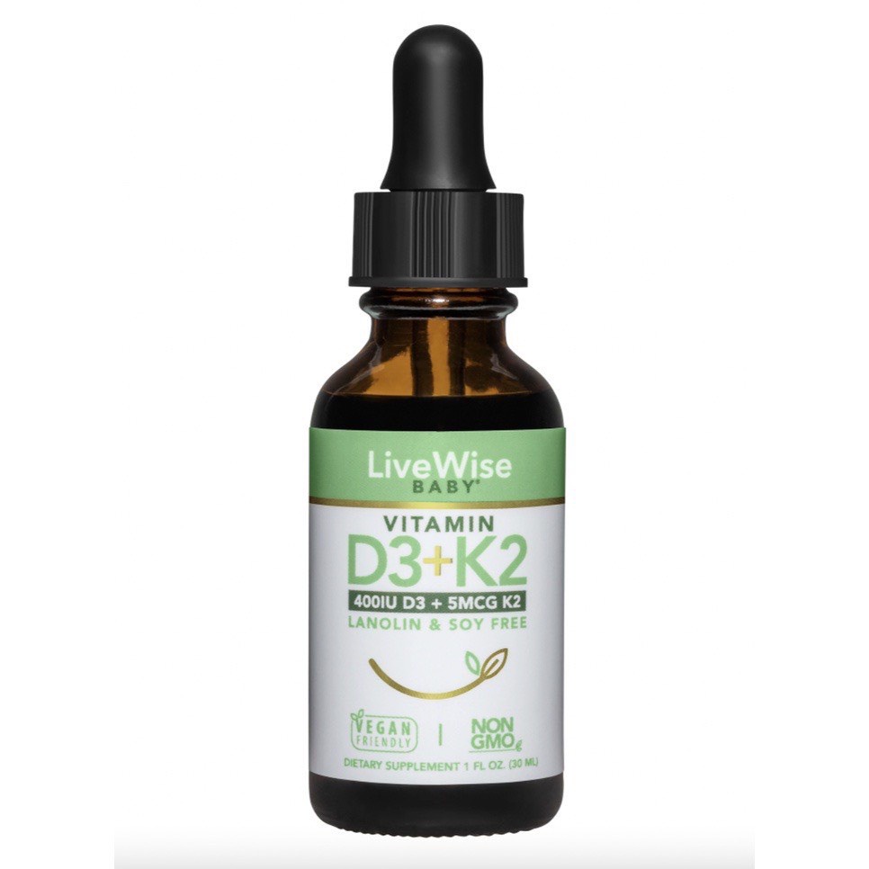 Vitamin D3K2 400IU + 5MCG K2 LiveWise Baby