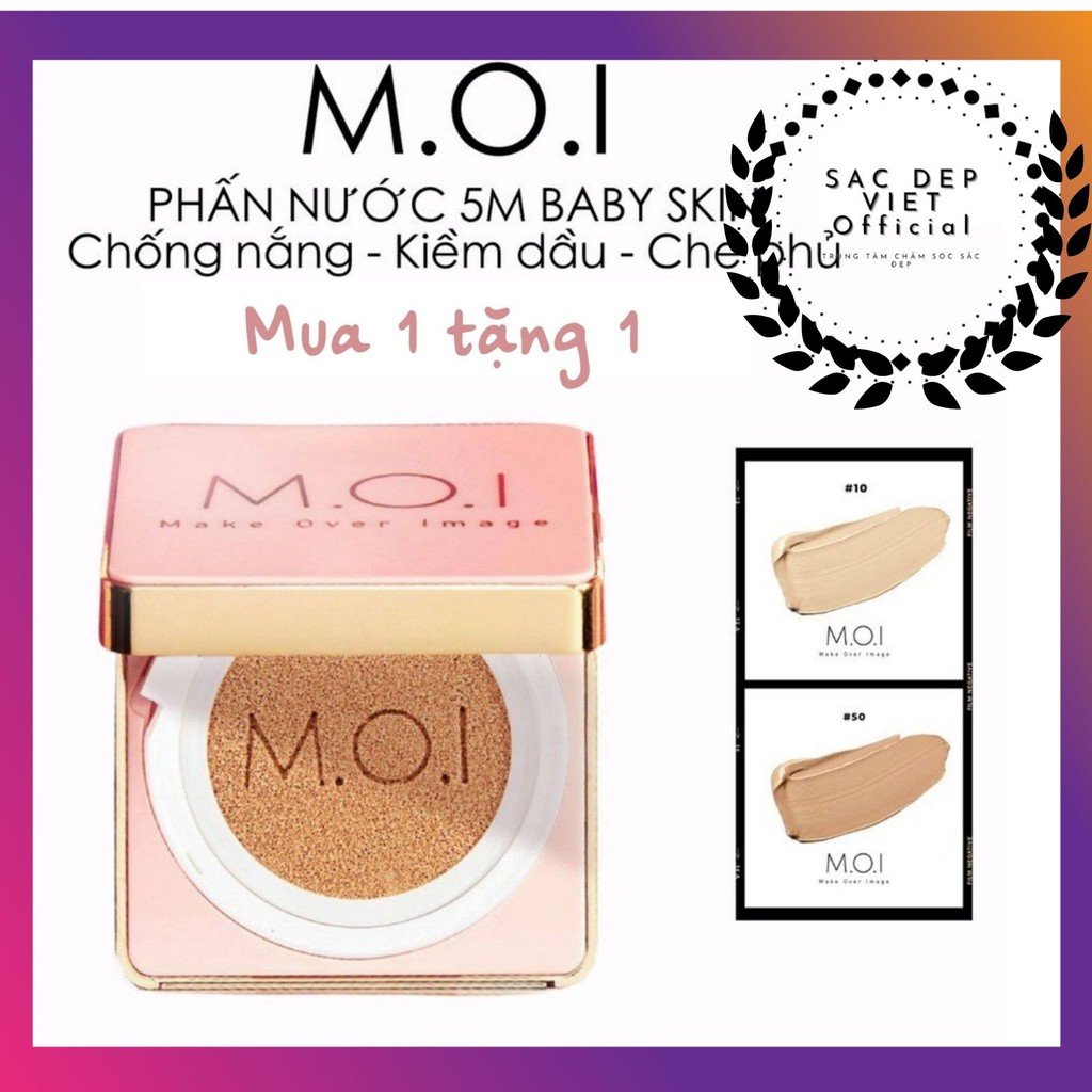 [MUA 1 TẶNG 1] CUSHION PHẤN NƯỚC CHE KHUYẾT ĐIỂM 5M BABY MOI Cosmetics | BigBuy360 - bigbuy360.vn