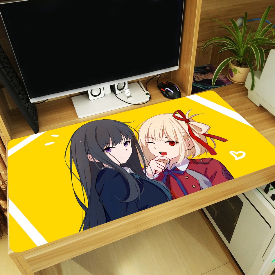 Tấm Lót Chuột Chống Trượt In Hình Anime Lycoris Recoil Nishikigi Chisato Inoue Takina