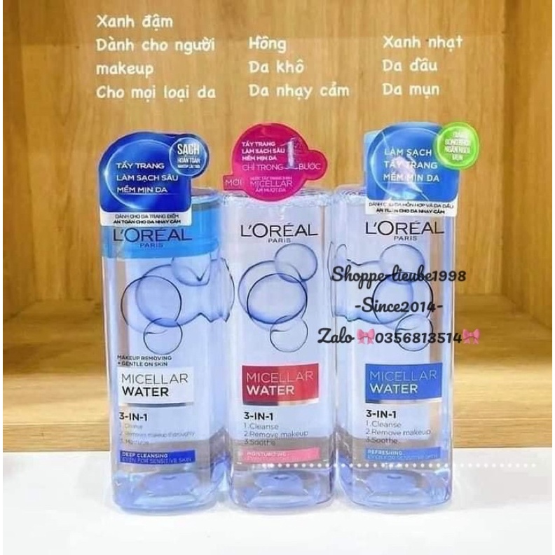 Nước Tẩy Trang Loreal 400ml Hàng Chính Hãng