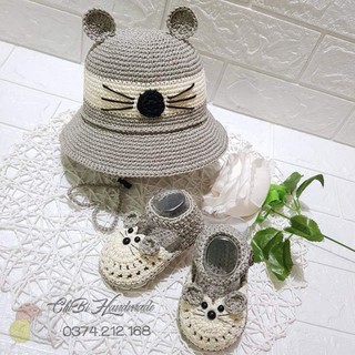 combo gia linh, combo mũ giày handmade cho bé