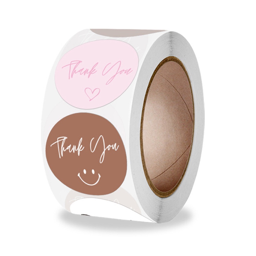 Set 500 Nhãn Dán Tròn In Chữ Thank You Dùng Để Trang Trí Quà Tặng