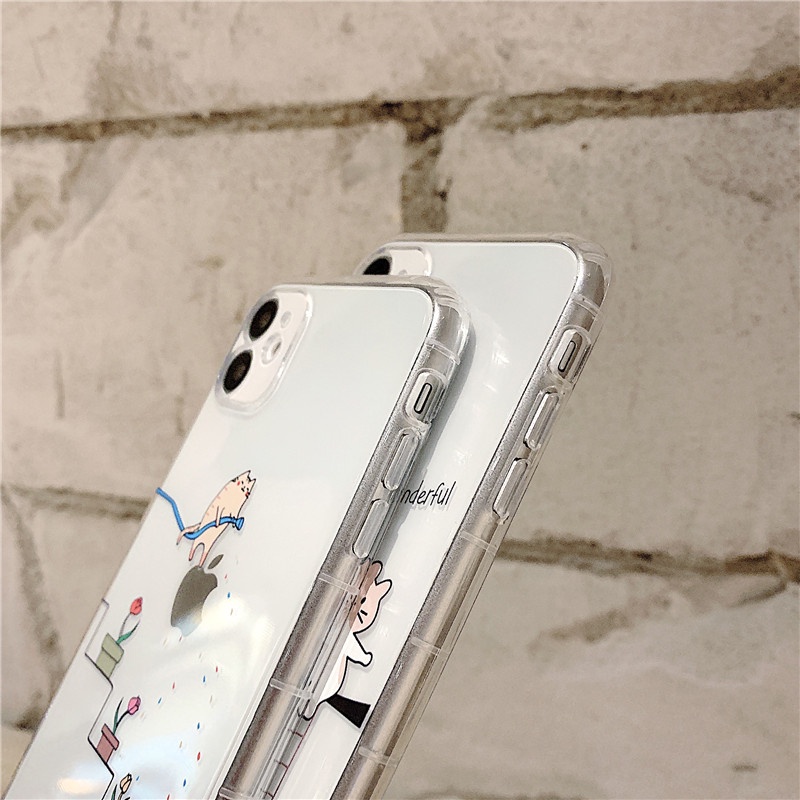 Ốp Lưng Silicon Chống Sốc Cat Wonderful - I068