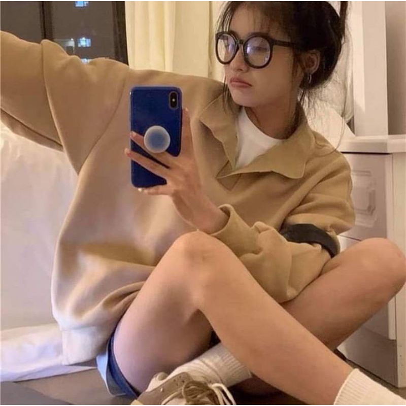 Áo Nỉ Zip Trơn🌺FREESHIP🌺Áo nỉ Zip cao cổ from rộng trendy,thun hoodi tay bồng cá tính | BigBuy360 - bigbuy360.vn