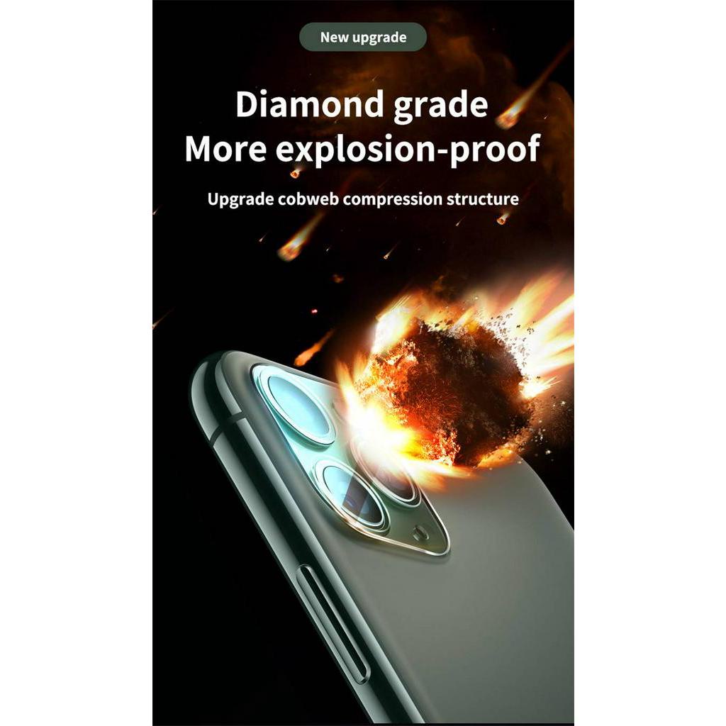 Kính cường lực bảo vệ camera sau điện thoại 9D thích hợp cho iPhone 12 11 Pro Max 6 7 8 Plus XS Max XR