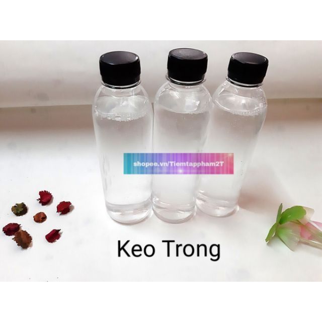 Keo Trong / Hồ Nước 500ml, 1 Lít Nguyên Liệu Làm Slime ( HÌNH LÀ CHAI 330ML)