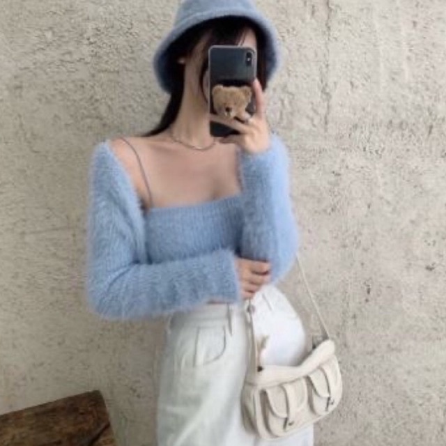 SET CARDIGAN LÔNG THỎ  5 màu