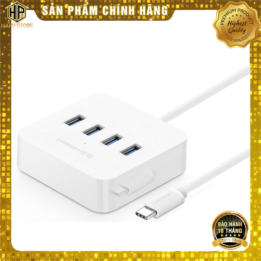 Cáp USB Type C ra 4 cổng USB 3.0 Ugreen 30316 - Hub chia USB chính hãng - Hapustore