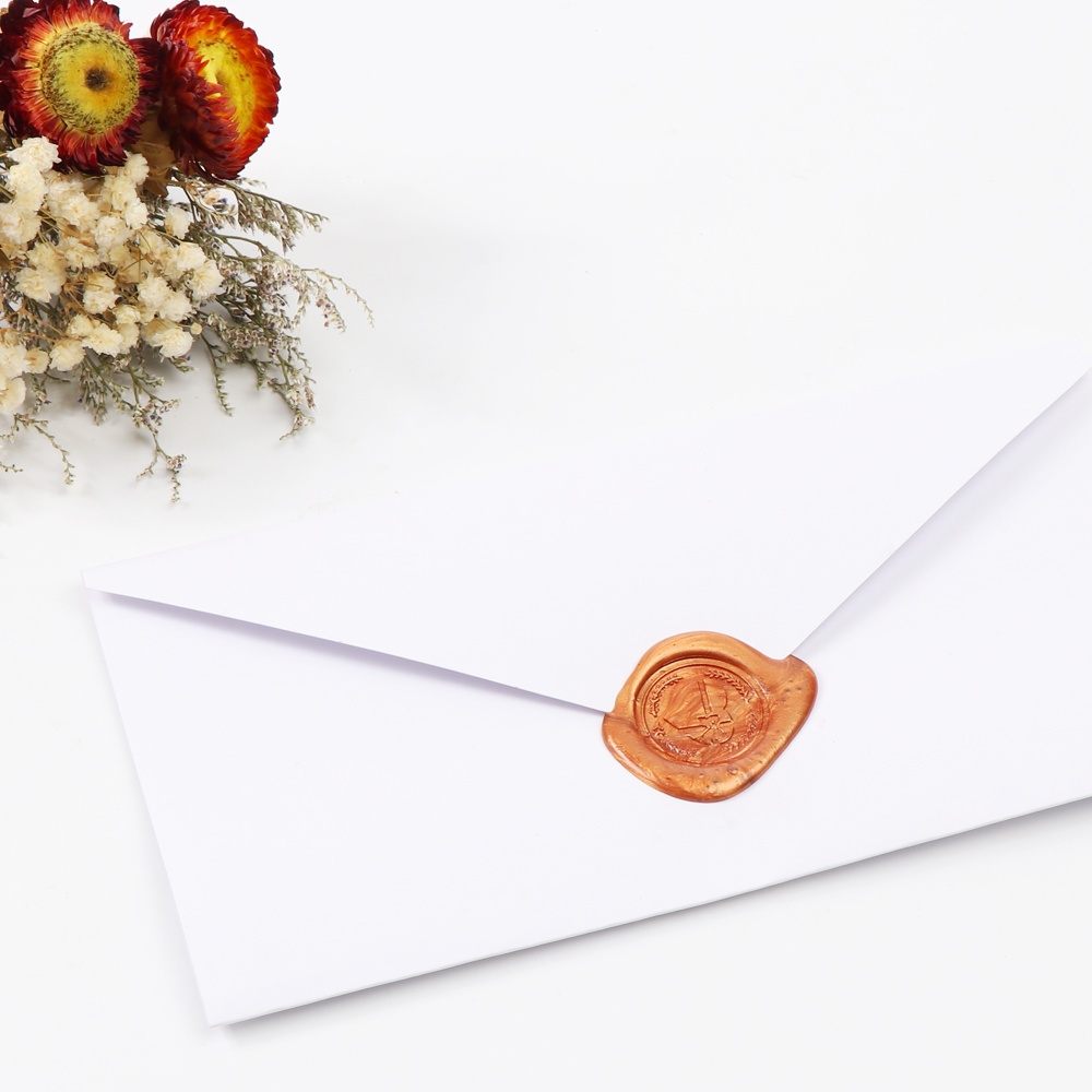 Bộ 7 Con Dấu Niêm Phong Sáp Niêm Phong Trang Trí Tay Cầm Gỗ Mới