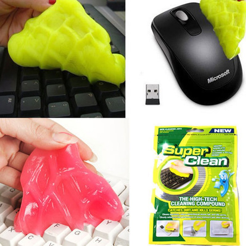 Gel silicon Gel làm sạch bụi bẩn ô tô bàn phím máy tính hộp miếng bùn dẻo đa năng