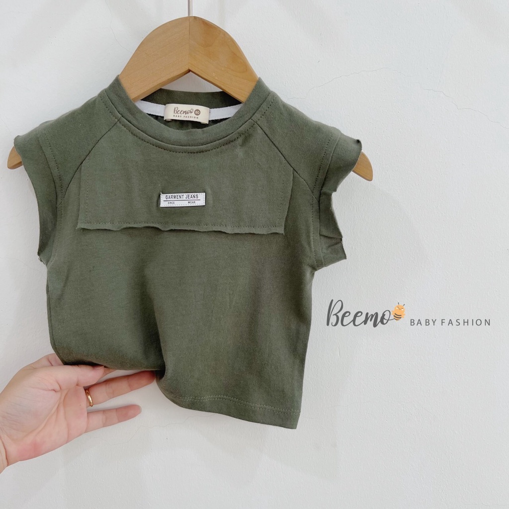 Áo phông bé trai cá tính phong cách Hàn Quốc, áo thun cộc tay bé trai mềm mát Beemo