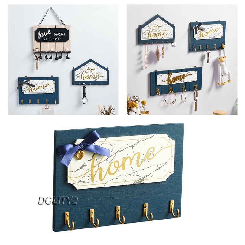 Bảng trang trí treo tường bằng gỗ cho chìa khóa áo khoác