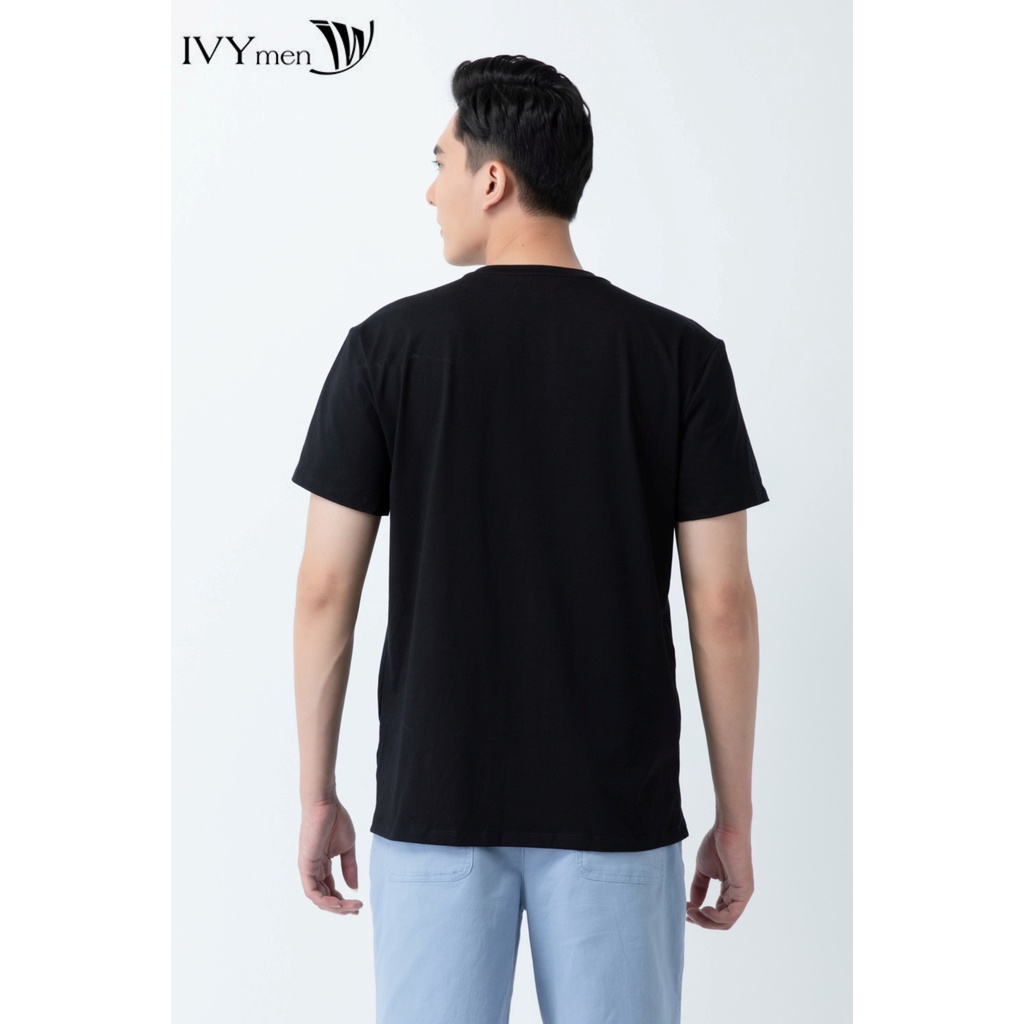 Áo thun nam đen dáng Regular fit IVY moda MS 57E3026