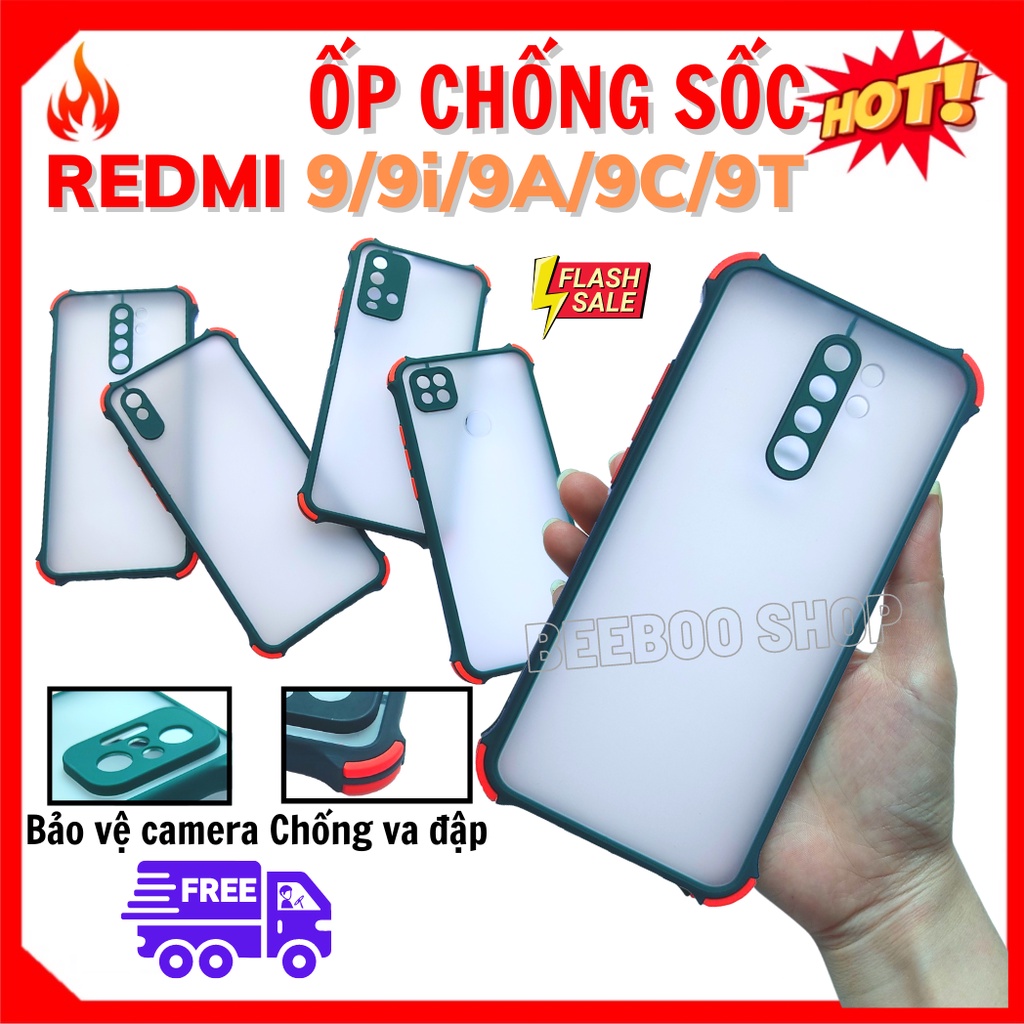CHỐNG SỐCỐp lưng Bảo vệ Camera Xiaomi Redmi 9/ 9i/ 9A/ 9C/ 9T - Chất liệu Nhám Cao cấp - Chống va đập