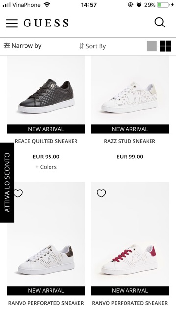 Giày Sneaker Guess Chính Hãng 💯%