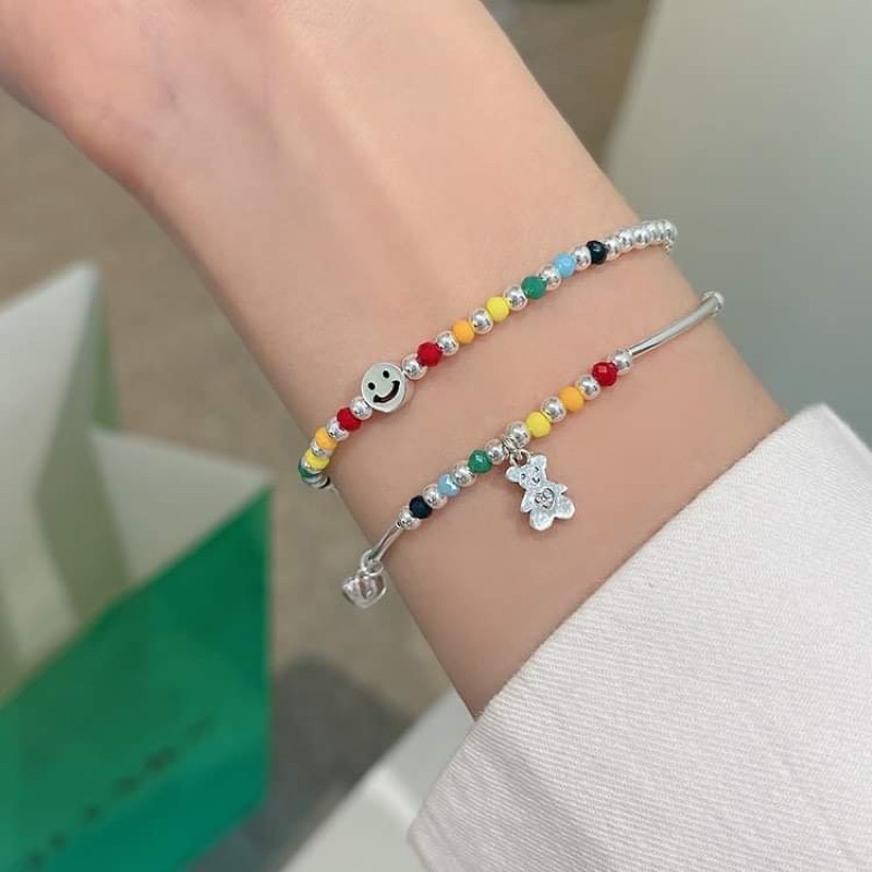 ĐỌC KĨ MÔ TẢ - Vòng tay dây cước hạt cườm gắn charm