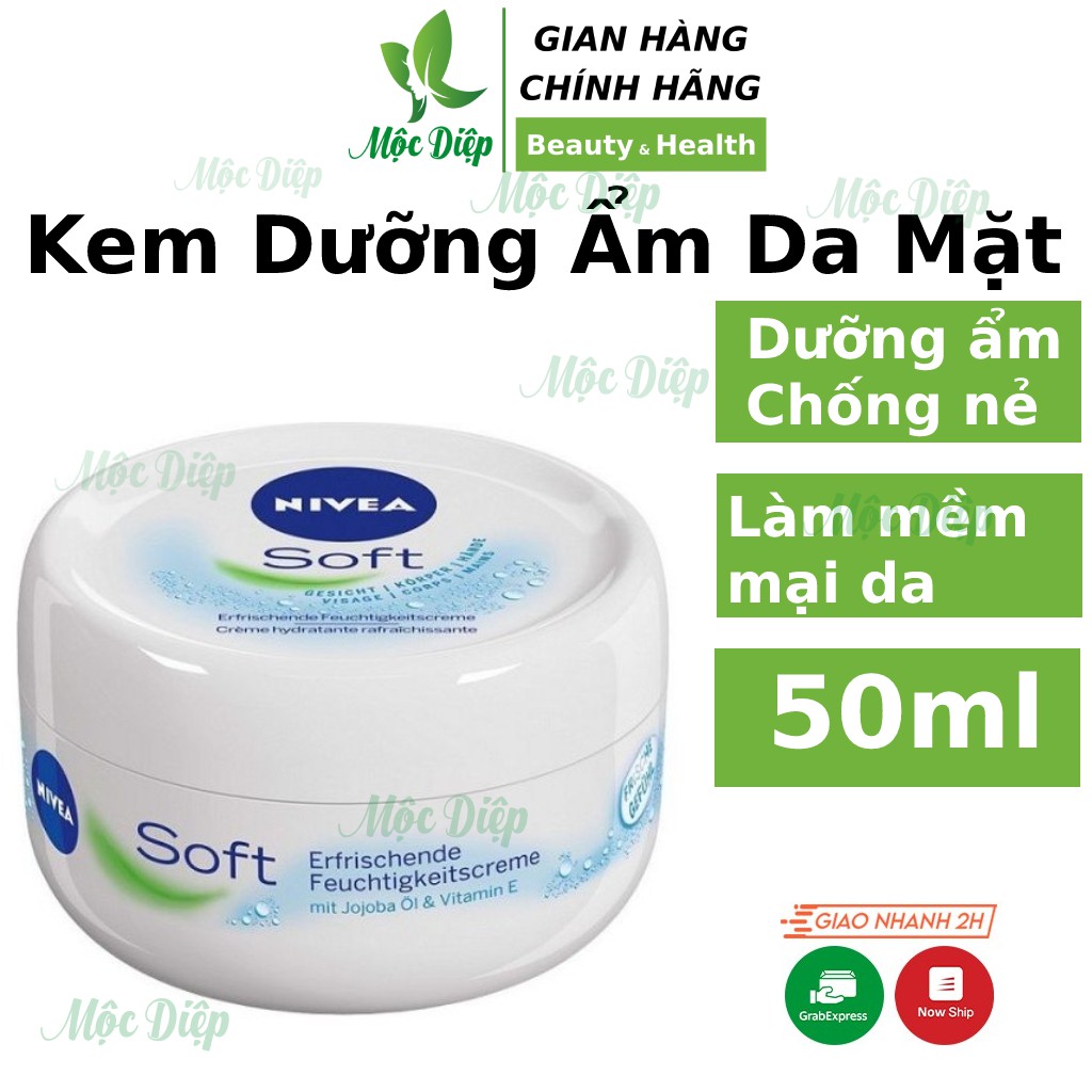 Kem dưỡng ẩm da ❤️CHÍNH HÃNG Nivea Soft ❤️kem dưỡng da giúp dưỡng ẩm cho da mềm mịn đẹp da