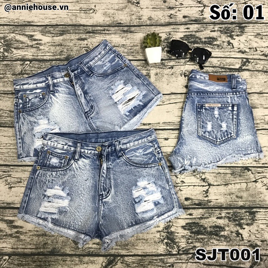 [Video + ảnh thật] Quần short jean nữ C&J Jeans Thái Lan SJT01 - SJT08 | Shopee Việt Nam