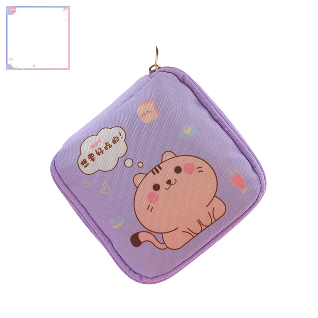 Túi Đựng Khăn Giấy Hình Tampon Hoạt Hình Chống Mòn Tiện Dụng Cho Nữ