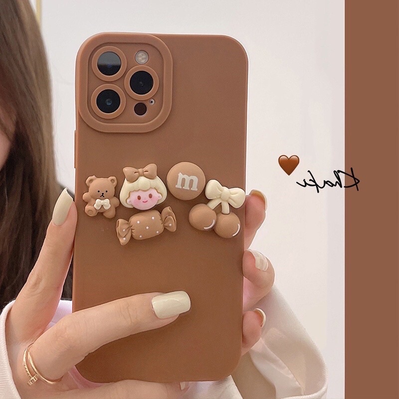 [ CÓ IP 13 ] Ốp lưng ip hình hoa anh đào/cô gái màu nâu sticker cho IPHONE 11/11pm/12/12pm/13/13promax- Mr.Case